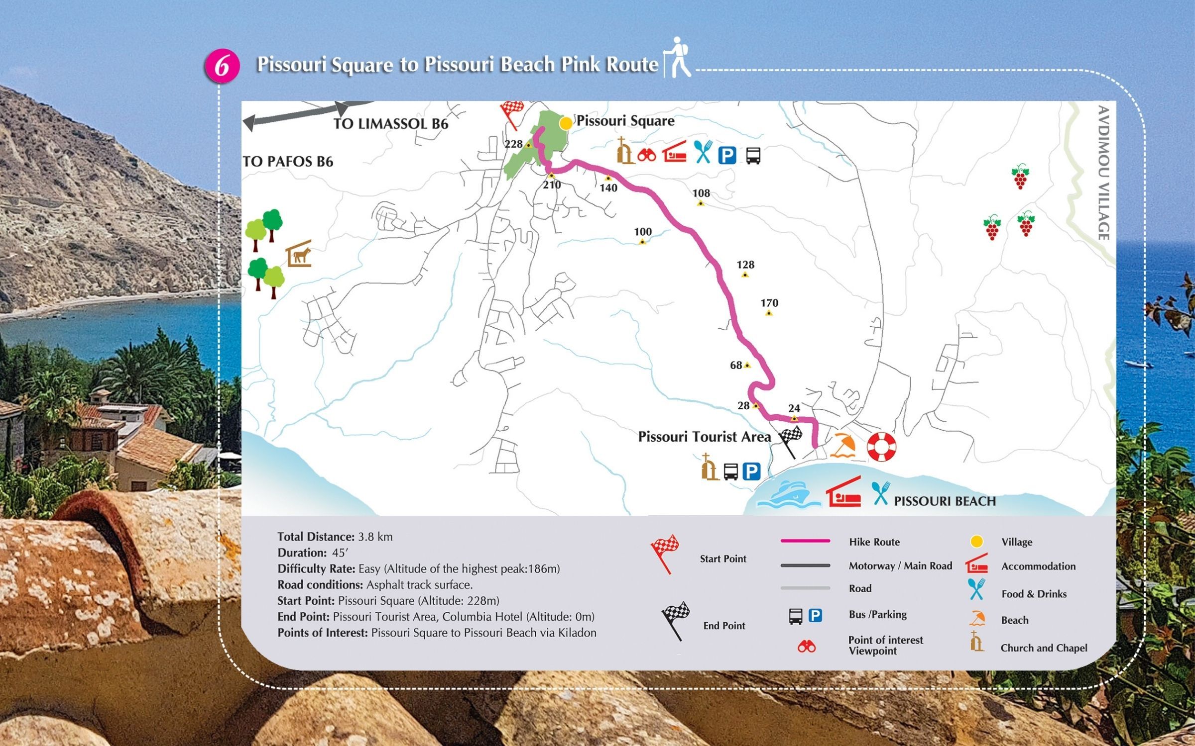 Cyprus Pissouri Trails Pink Route