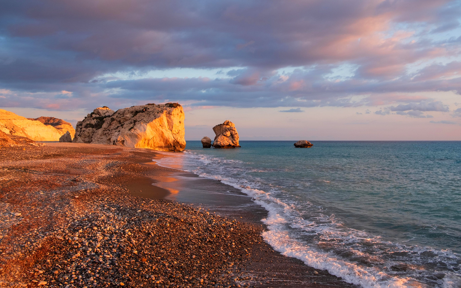 Petra tou Romiou Beach (Aphrodite’s Birth Place) in Cyprus