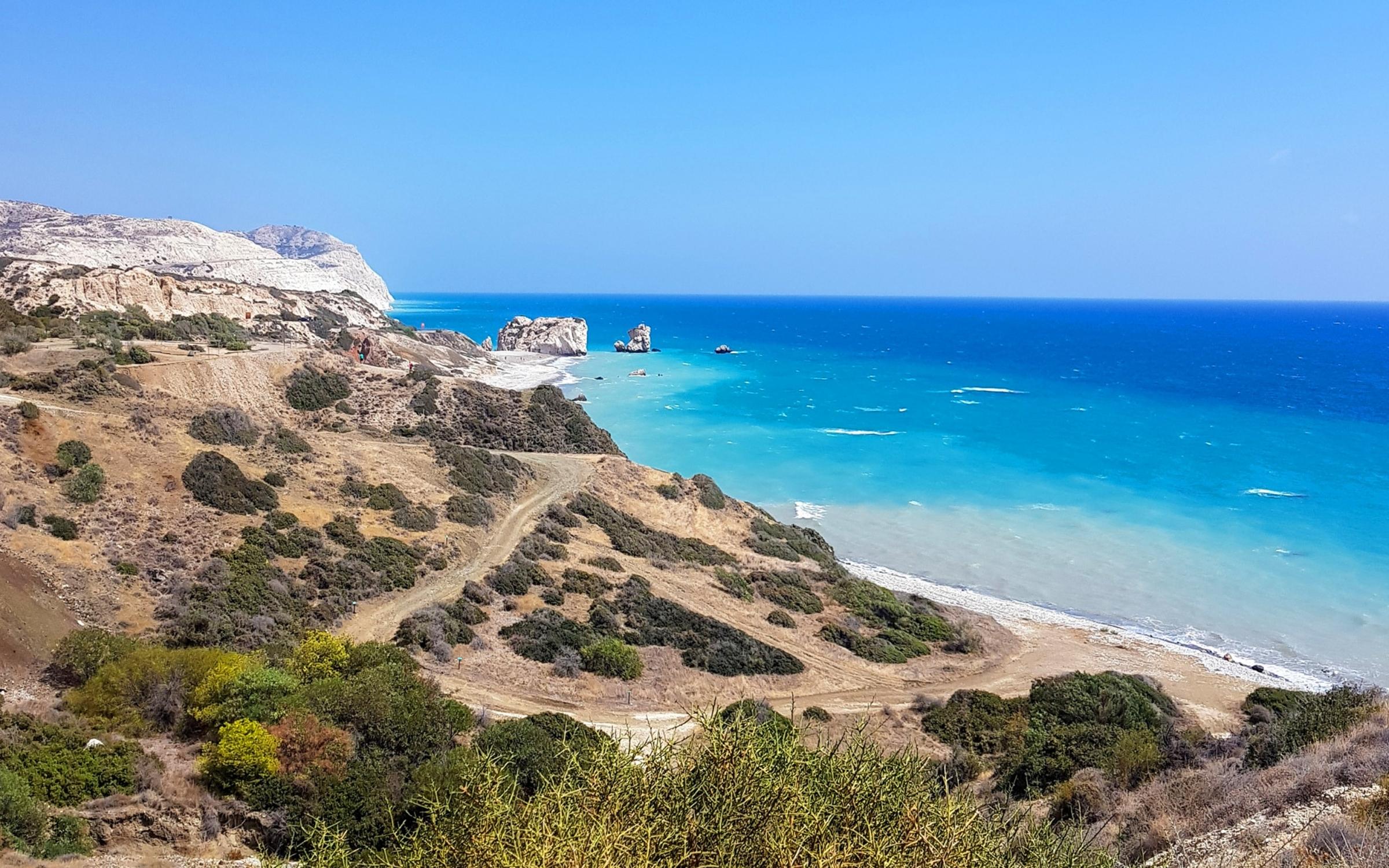 Petra Tou Romiou Beach in Cyprus
