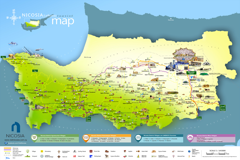 Nicosia Maps in Cyprus